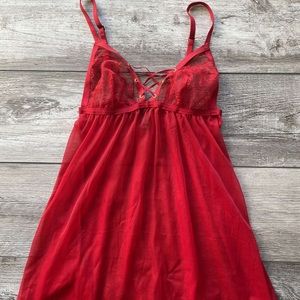 Victoria’s Secret red lace babydoll